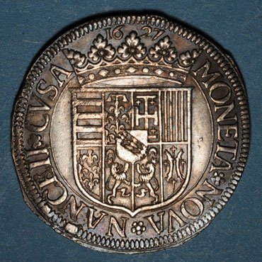 Monnaies lorraine duche de lorraine charles iv 1er regne 1625 1634 teston au col plat 1627 nancy 133613r