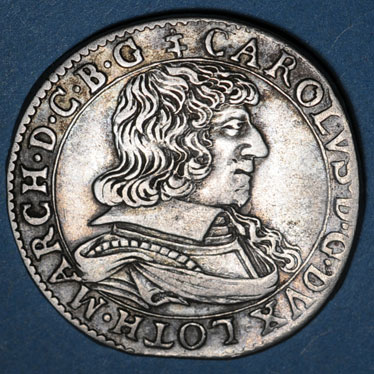 Monnaies lorraine duche de lorraine charles iv maitre de quelques places 1638 1639 teston 1638 remiremont 82772a